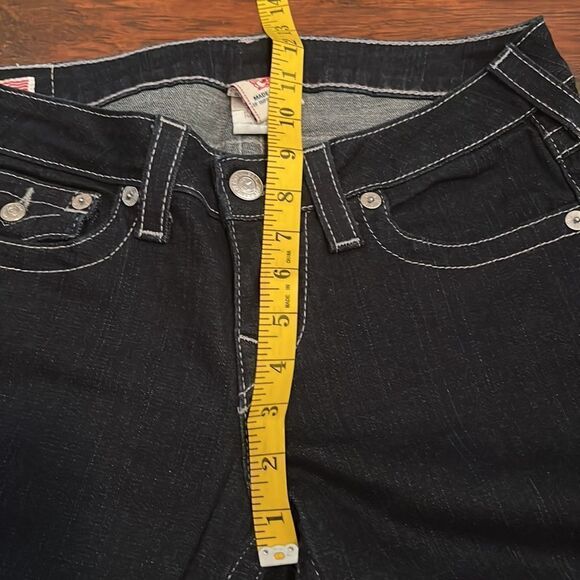 True Religion Silver Embellished Blue Denim Jeans Boho Feminine Casual - Picture 6 of 12